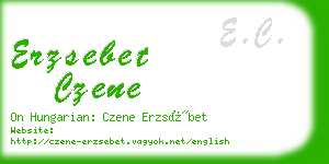 erzsebet czene business card